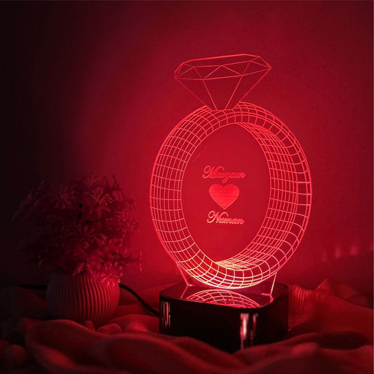 Customize 3D Ring illusion Lamp, 3D Light Lamp,