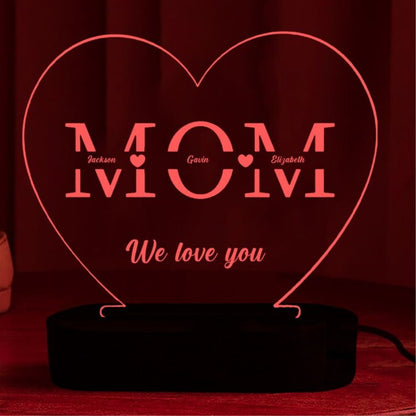 Personalized Gift for Mom, 3D Light Lamp