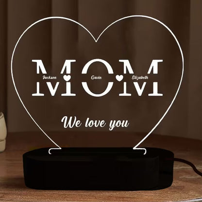 Personalized Gift for Mom, 3D Light Lamp