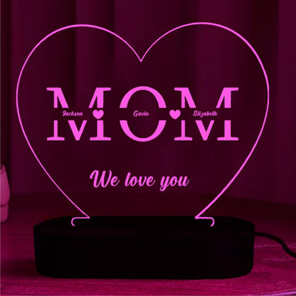 Personalized Gift for Mom, 3D Light Lamp