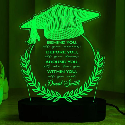 Customize Graduation desk lamp 3D Light Lamp