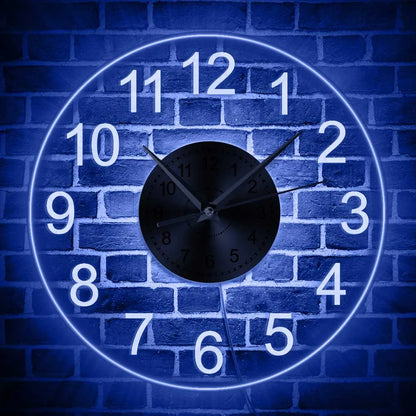 Creative Simple Numerals Acrylic Wall Clock LED Wall Hanging Light