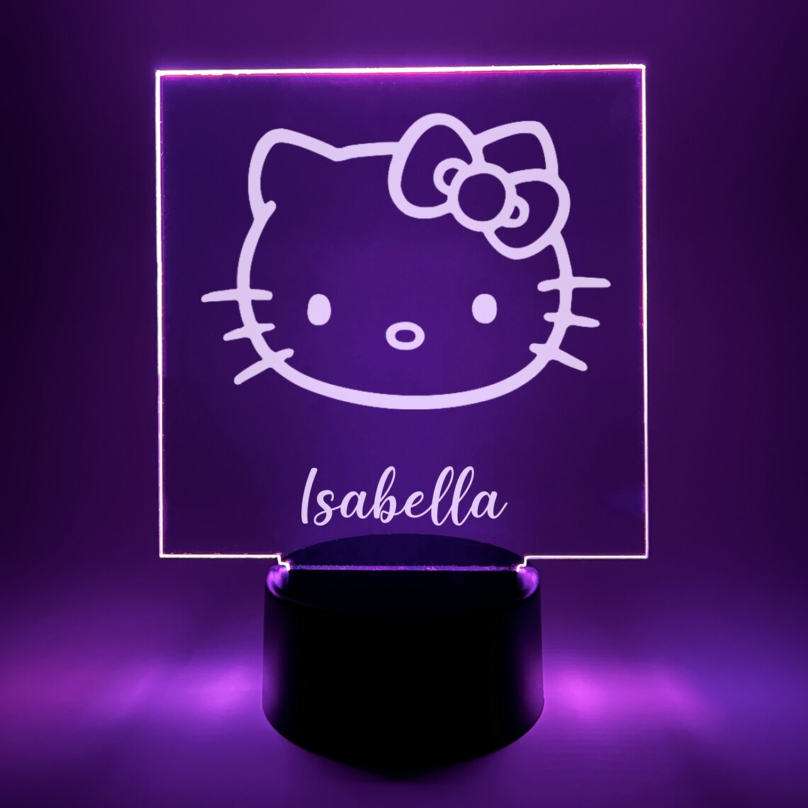 Cute Kitty Cat Night Light, Bedroom Decor 3D Light Lamp