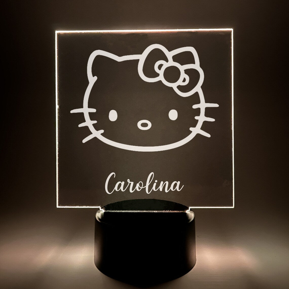 Cute Kitty Cat Night Light, Bedroom Decor 3D Light Lamp